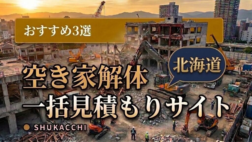 北海道の解体工事業者おすすめ3選|札幌市・函館市で安い業者を徹底比較【2026年最新】
